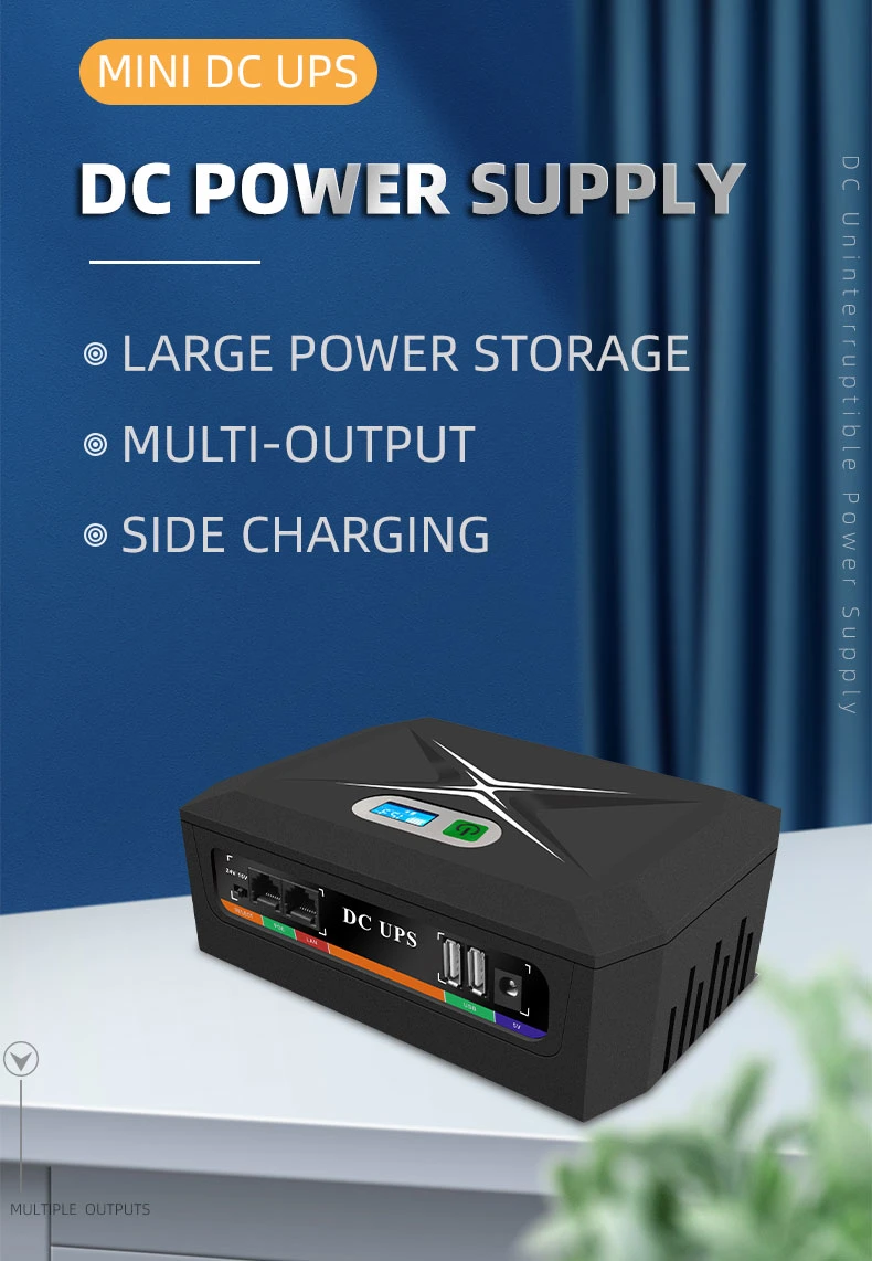 Portable Mini UPS 12V 60W Backup Power Extended Using Time Apply for WiFi Router Switches