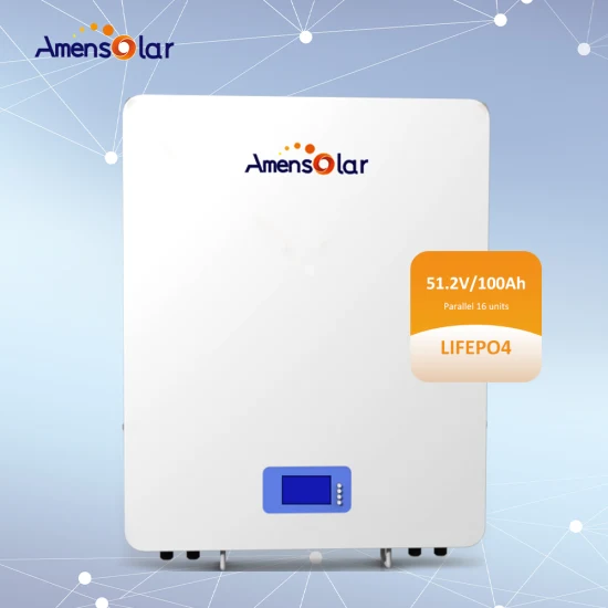 Amensolar Aw5120 2u baixa tensão montado na parede 51,2 V 100ah 5kwh sistema de armazenamento solar baterias solares para casa